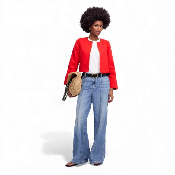 Madewell Crop Cardigan Jacket Size Medium - Picture 5 of 11